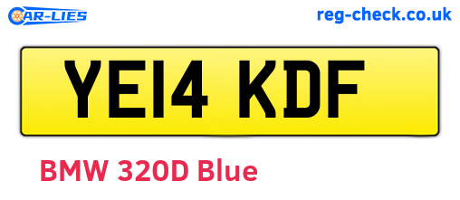 YE14KDF are the vehicle registration plates.