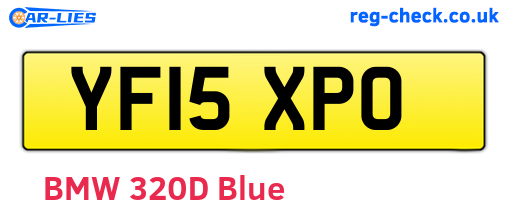 YF15XPO are the vehicle registration plates.