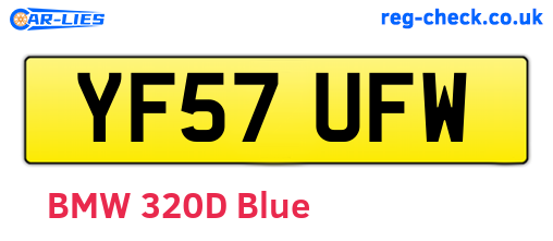 YF57UFW are the vehicle registration plates.