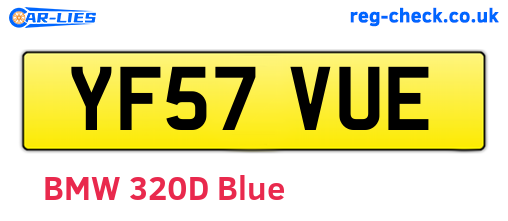 YF57VUE are the vehicle registration plates.