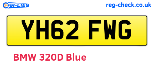 YH62FWG are the vehicle registration plates.