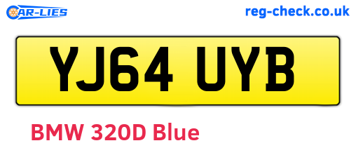 YJ64UYB are the vehicle registration plates.