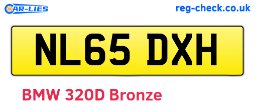 NL65DXH are the vehicle registration plates.