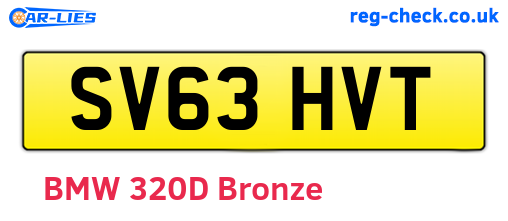 SV63HVT are the vehicle registration plates.