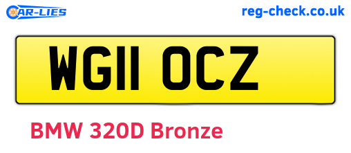 WG11OCZ are the vehicle registration plates.