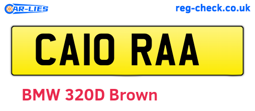 CA10RAA are the vehicle registration plates.