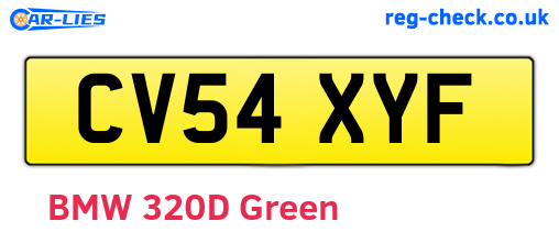 CV54XYF are the vehicle registration plates.