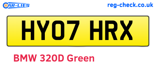 HY07HRX are the vehicle registration plates.