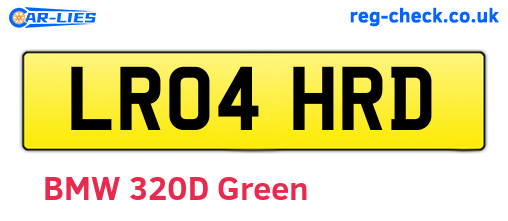 LR04HRD are the vehicle registration plates.