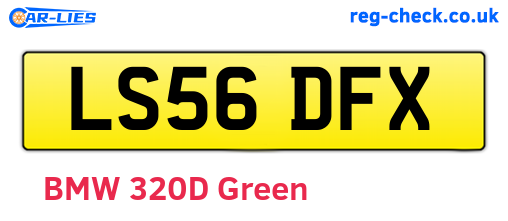LS56DFX are the vehicle registration plates.