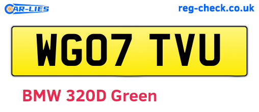 WG07TVU are the vehicle registration plates.