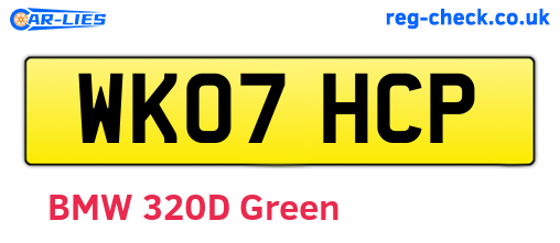 WK07HCP are the vehicle registration plates.