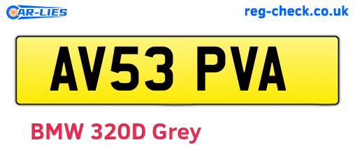 AV53PVA are the vehicle registration plates.