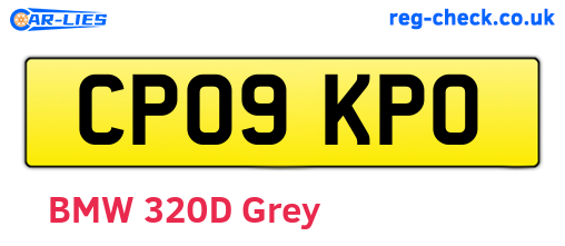 CP09KPO are the vehicle registration plates.
