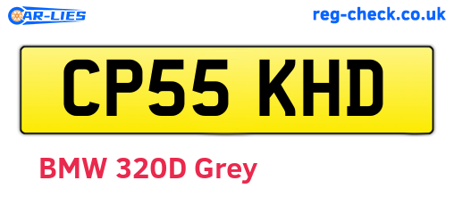 CP55KHD are the vehicle registration plates.