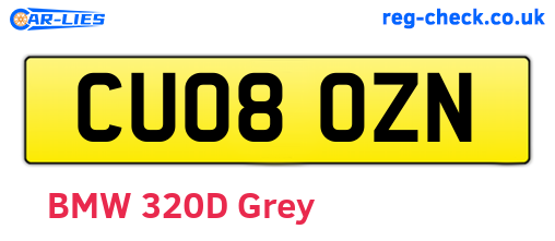 CU08OZN are the vehicle registration plates.