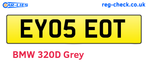 EY05EOT are the vehicle registration plates.