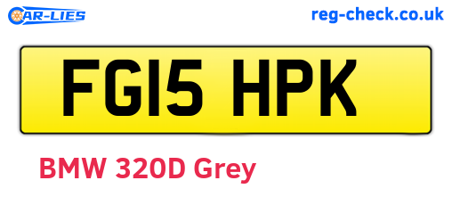 FG15HPK are the vehicle registration plates.