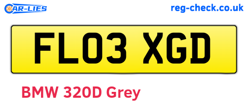 FL03XGD are the vehicle registration plates.