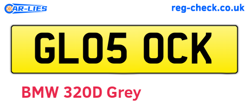 GL05OCK are the vehicle registration plates.