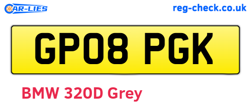GP08PGK are the vehicle registration plates.