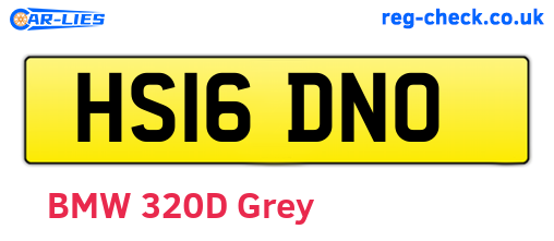 HS16DNO are the vehicle registration plates.