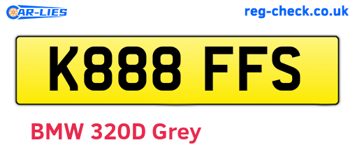 K888FFS are the vehicle registration plates.