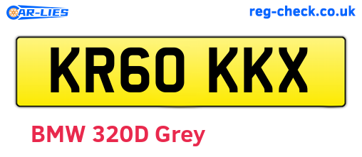 KR60KKX are the vehicle registration plates.
