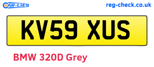 KV59XUS are the vehicle registration plates.