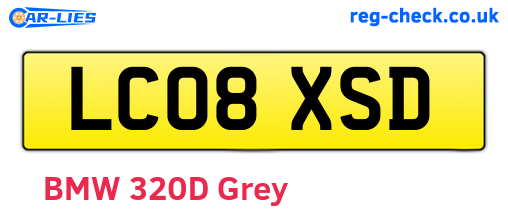 LC08XSD are the vehicle registration plates.