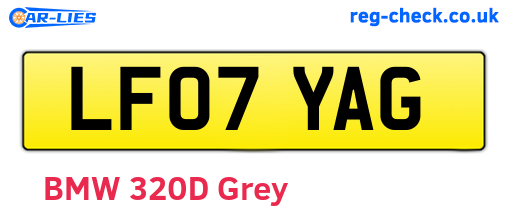 LF07YAG are the vehicle registration plates.