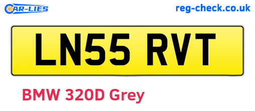 LN55RVT are the vehicle registration plates.