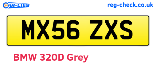 MX56ZXS are the vehicle registration plates.