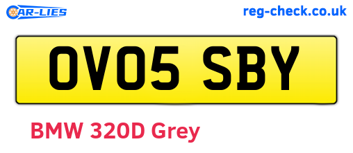 OV05SBY are the vehicle registration plates.