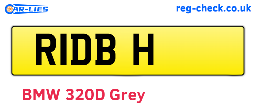 R1DBH are the vehicle registration plates.
