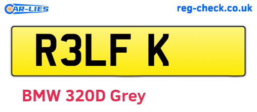 R3LFK are the vehicle registration plates.
