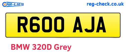 R600AJA are the vehicle registration plates.