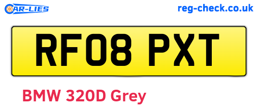RF08PXT are the vehicle registration plates.