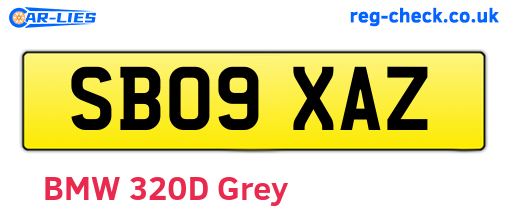 SB09XAZ are the vehicle registration plates.