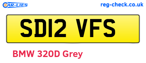 SD12VFS are the vehicle registration plates.
