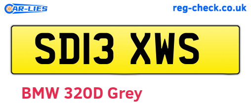 SD13XWS are the vehicle registration plates.