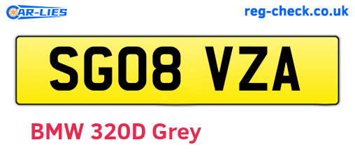 SG08VZA are the vehicle registration plates.