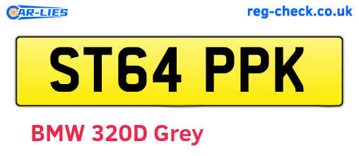 ST64PPK are the vehicle registration plates.