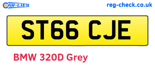 ST66CJE are the vehicle registration plates.