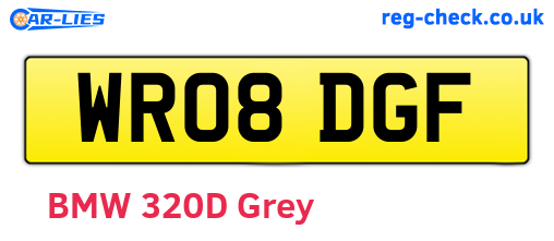 WR08DGF are the vehicle registration plates.