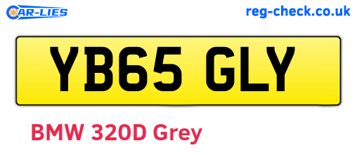 YB65GLY are the vehicle registration plates.