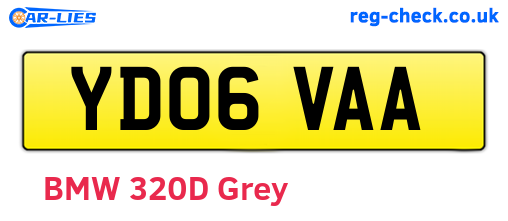 YD06VAA are the vehicle registration plates.