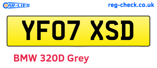 YF07XSD are the vehicle registration plates.