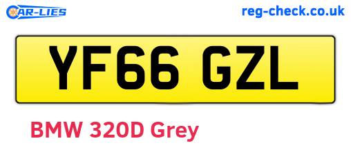 YF66GZL are the vehicle registration plates.