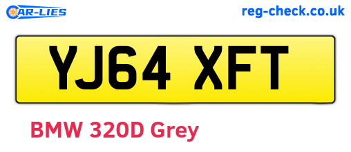 YJ64XFT are the vehicle registration plates.